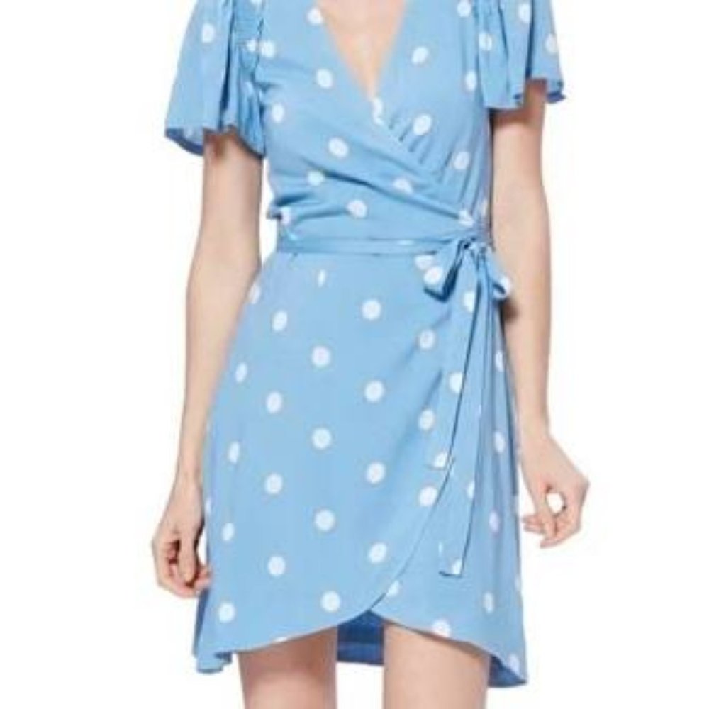 Paige Arlyn Polka Dot Wrap Dress (XS)